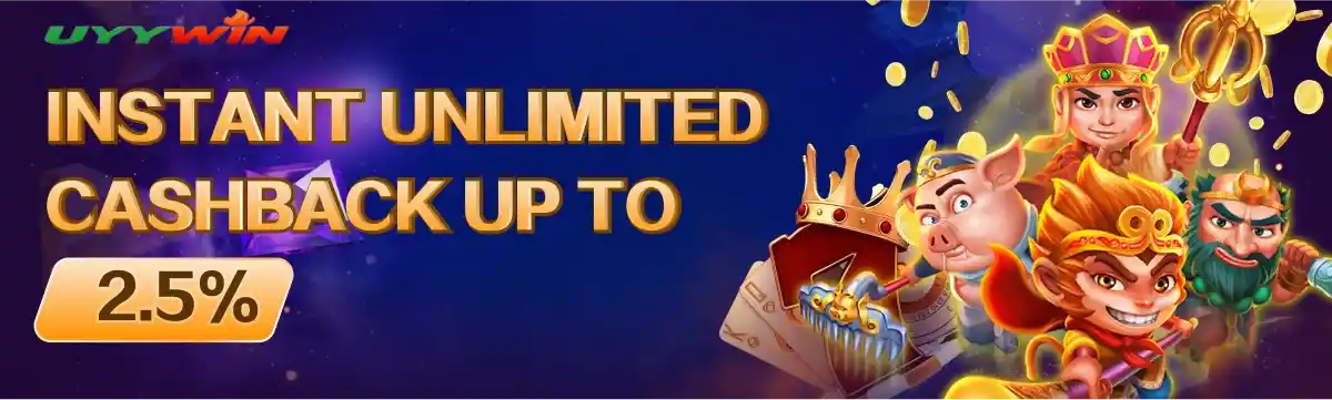 UYYWIN homepage banner showcasing thrilling casino games and promotions